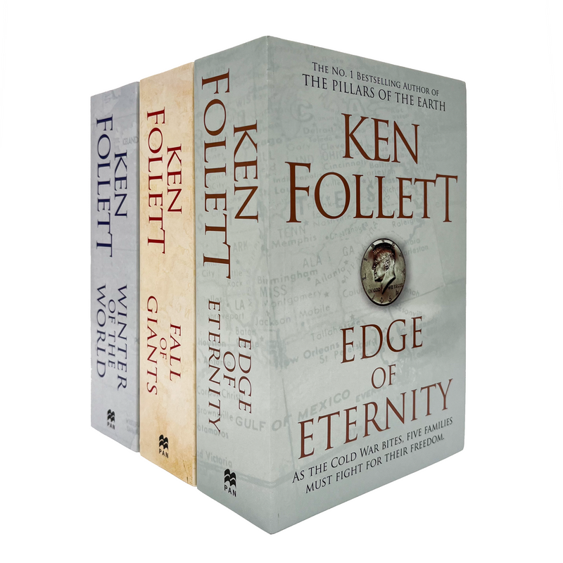 Ken Follett Century Trilogy Collection 3 Books Set (Fall of Giants, Winter of the World , Edge of Eternity)