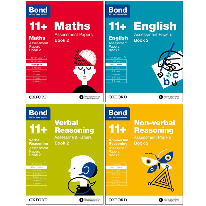 Bond 11+ English: 4-Book Set for Ages 10-11+ (Including Assessment and Tests Book 2)