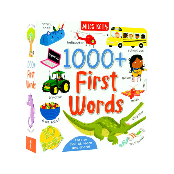 1000+ First Words by Miles Kelly: 10 Books Slipcase Set