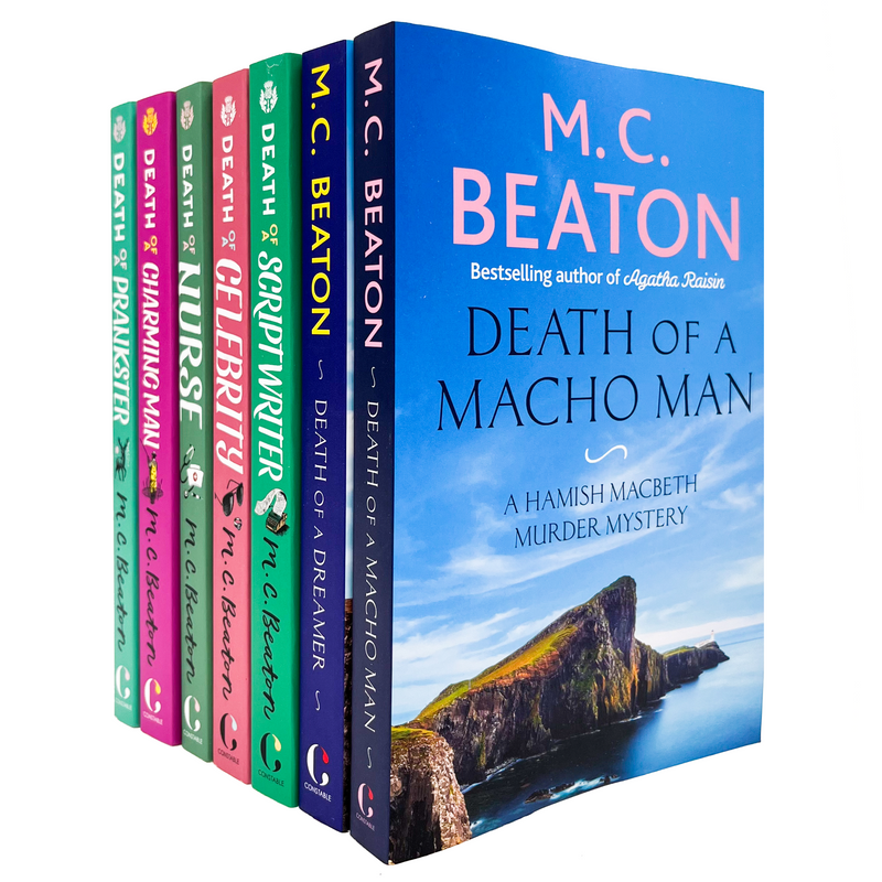 M C Beaton Hamish Macbeth Series Collection 7 Books Set (SERIES 2) (Death of a Prankster, Death of a Charming Man, Death of a Macho Man, Death of a Scriptwriter, Death of a Celebrity, Death of a Dreamer, Death of a Nurse)