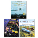 Harry Potter Illustrated: 3-Book Paperback Set (Harry Potter and the Chamber of Secrets, The Philosopher's Stone, The Prisoner of Azkaban)