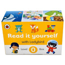 Ladybird Read it Yourself Tuck Box Level 0: 10 Books Box Set (Space Party,Emma Explorer,Pippa and the Pip, Go Kit Cat,Gus and Ross,Wags the Big Dog,Dash is Fab,Jack and Jen,Barn Owl and Camping Trip)