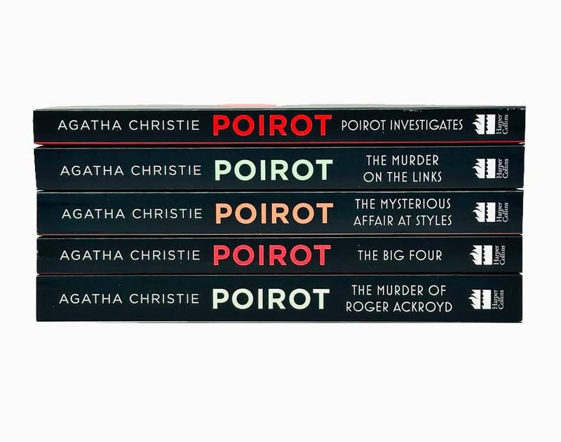 Hercule Poirot Series 5 Books Collection Set By Agatha Christie (The Big Four, The Murder of Roger Ackroyd, The Murder on the Links, The Mysterious Affair at Styles, Poirot Investigates)