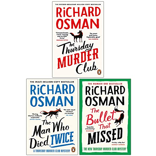 Thursday Murder Club Series: 3-Book Collection by Richard Osman (The Thursday Murder Club, The Man Who Died Twice, The Bullet That Missed)