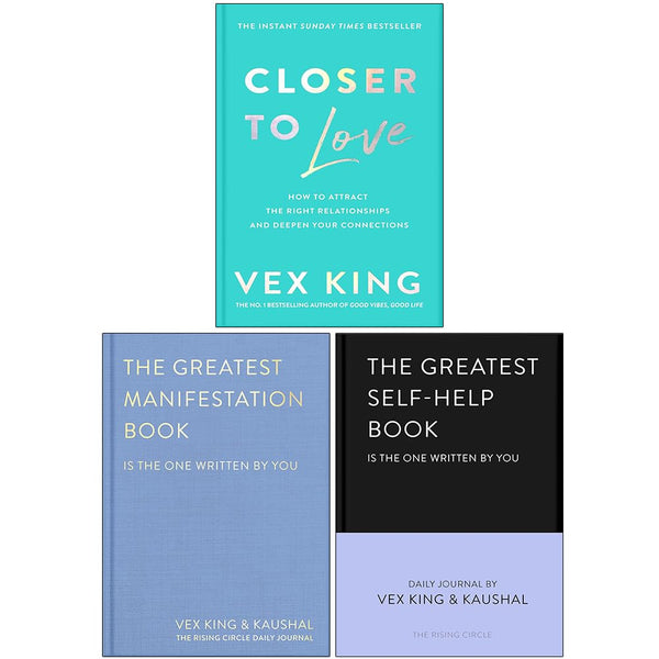 Vex King Collection 3 Books Set (Closer to Love, The Greatest Self-help Book and The Greatest Manifestation Book (Is The One Written By You))