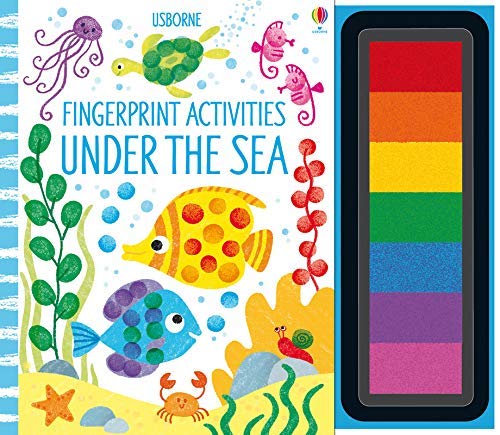 Fingerprint Activities 4 Books Collection Set (Under the Sea, Fingerprint Activities, Dinosaurs, Bugs)