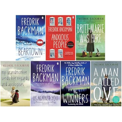 Fredrik Backman 7 Books Collection Set (Beartown, Us Against You, The Winners, Anxious People, Britt-Marie Was Here, My Grandmother Sends Her Regards and Apologises and A Man Called Ove)