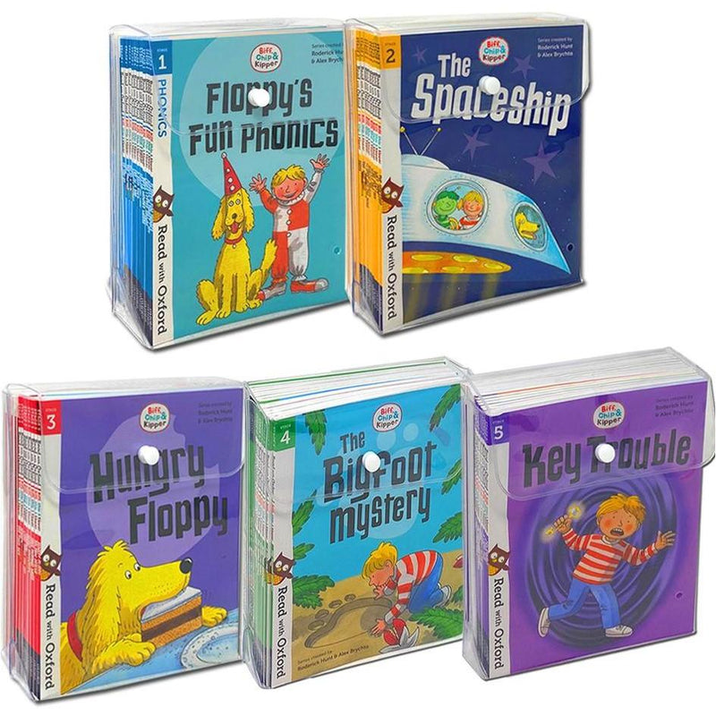 Biff, Chip, and Kipper Stage 1-5: Read with Oxford (88 Phonics Books Collection Set)