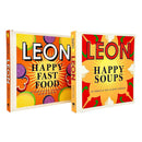 Happy Leons Collection 2 Books Set By Rebecca Seal, John Vincent, Jack Burke (Leon Happy Fast Food &amp; Leon Happy Soups)