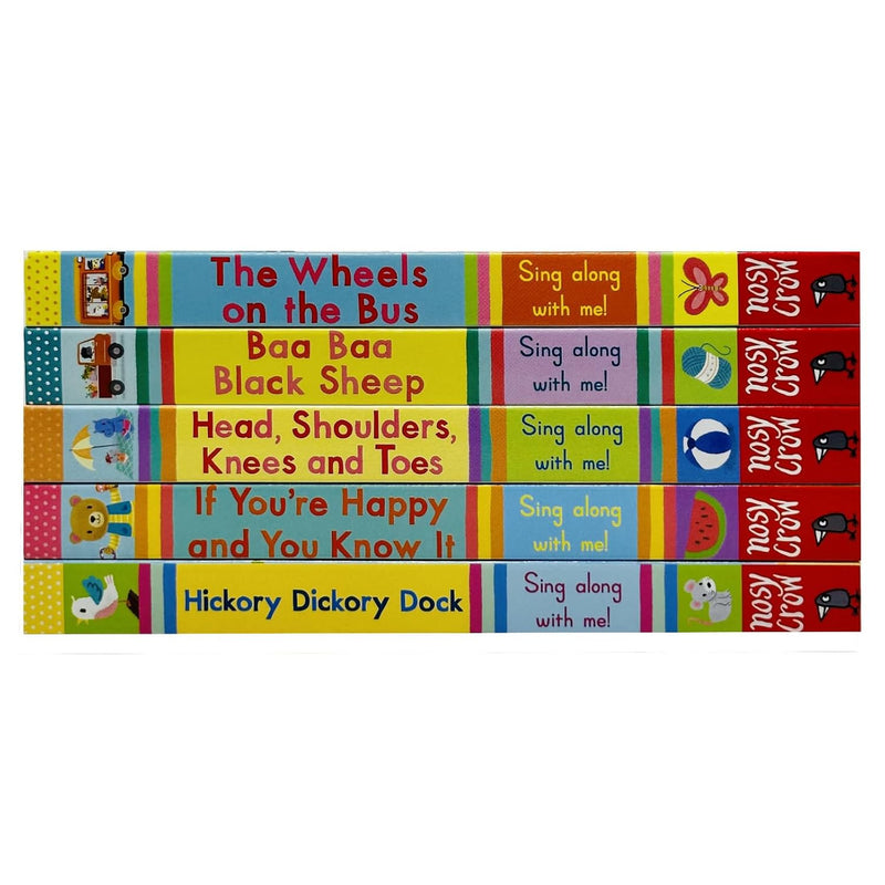 Sing Along With Me! Series 5 Books Collection Set By Yu-hsuan Huang (The Wheels on the Bus, Baa Baa Black Sheep, Head Shoulders Knees and Toes,If You're Happy and You Know It and Hickory Dickory Dock)