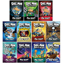 Dog Man Series 1-11 Books Collection Set By Dav Pilkey (Dog Man, Unleashed, Tale Of Two Kitties, Dog Man and Cat Kid, Lord of The Fleas, Brawl of The Wild, For Whom The Ball Rolls, Fetch-22 &amp; More)