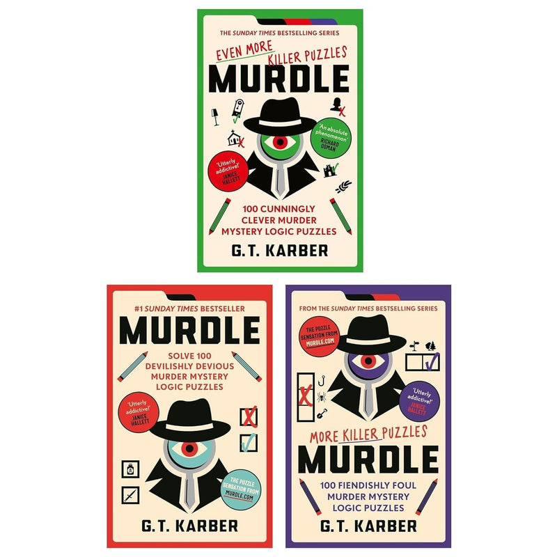 Murdle Puzzle Series 3 Books Collection Set (Murdle, Murdle: More Killer Puzzles & Murdle: Even More Killer Puzzles)