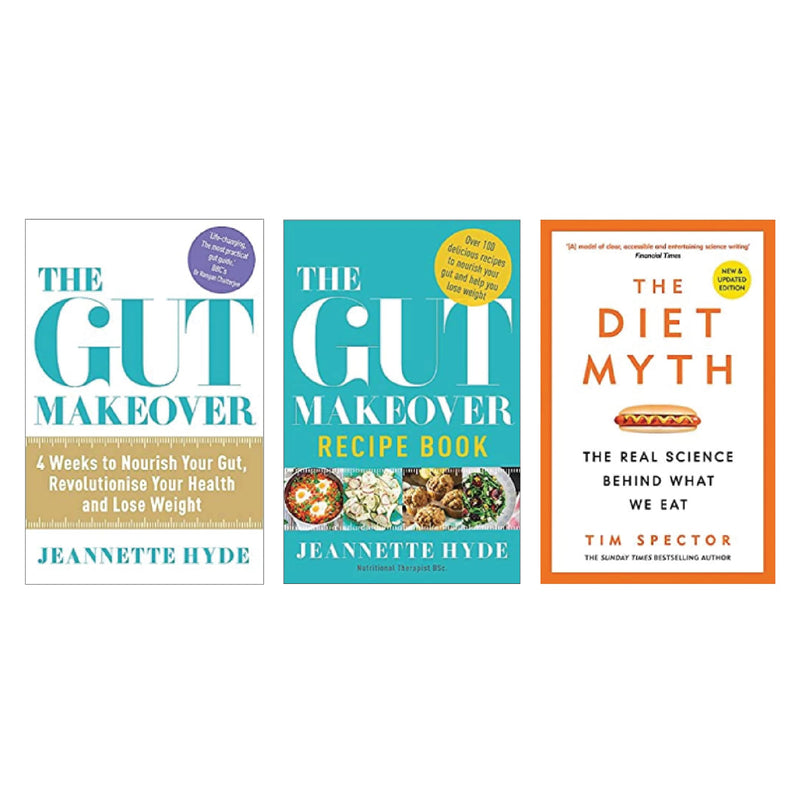 The Gut Makeover, The Gut Makeover Recipe Book, The Diet Myth 3 Books Collection Set