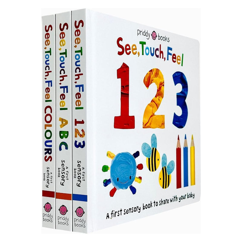 See, Touch, Feel a First Sensory Book Collection 3 Books Set(See, Touch, Feel 123,See, Touch, Feel ABC & See, Touch, Feel Colours)