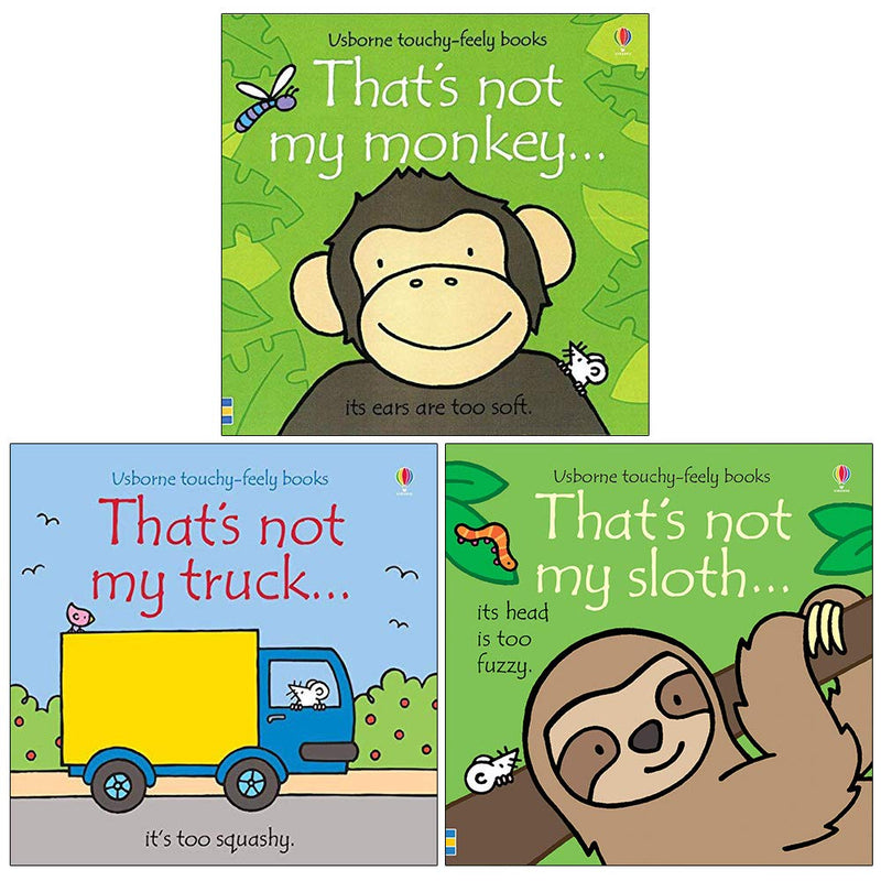 Thats not my Series 3 Books Collection Set By Fiona Watt (Monkey, Truck, Sloth)