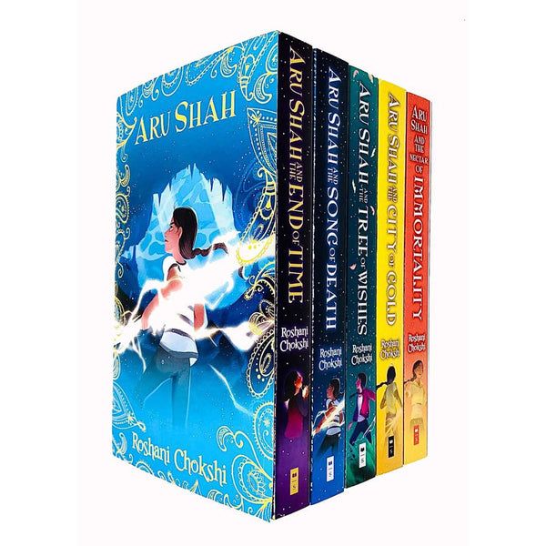 Aru Shah Series: Books 1-5 Collection by Roshani Chokshi (End of Time, Song of Death, Tree of Wishes, City of Gold, Nectar of Immortality)