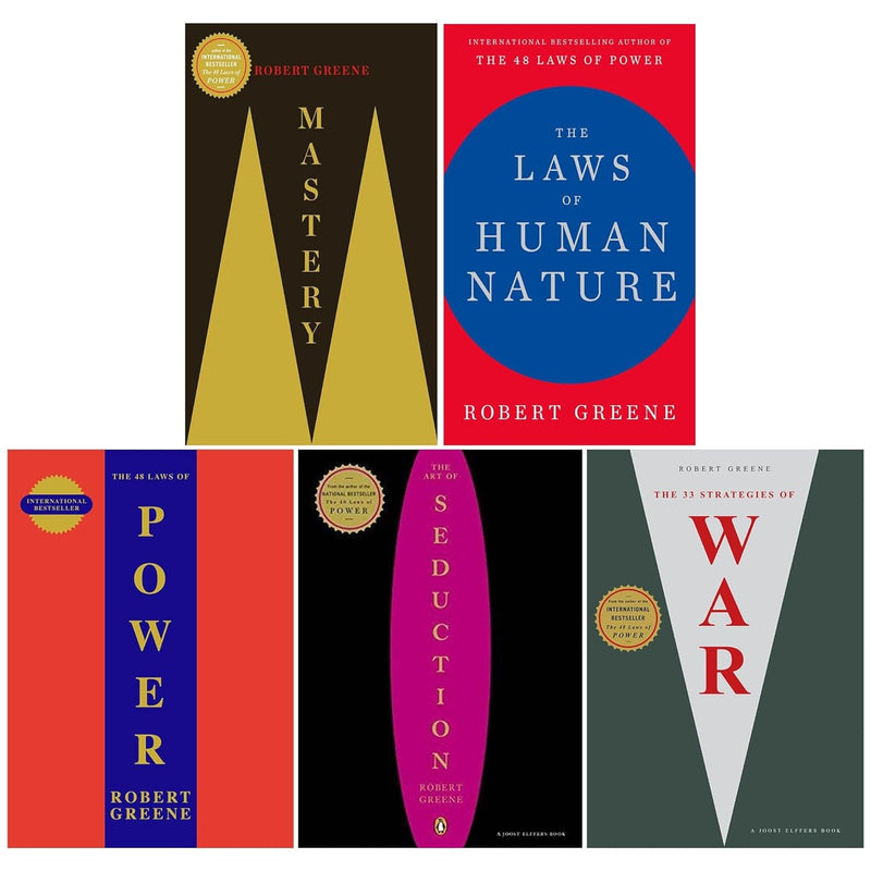 The Modern Machiavellian Series 5 Books Collection Set (The 48 Laws Of Power, The Art of Seduction, Mastery, The Laws of Human Nature & 1 More)