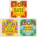 Happy Leons Collection 3 Books Set By Rebecca Seal, John Vincent, Jack Burke, Jane Baxter (Leon Happy Soups, Leon Happy Fast Food & Leon Happy Salads)