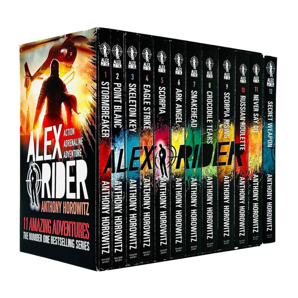 Alex Rider 12 Books Collection Set By Anthony Horowitz (Stormbreaker, Point Blanc, Skeleton Key, Eagle Strike, Secret Weapon & More)