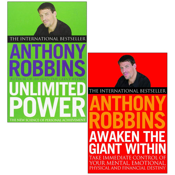 Tony Robbins 2 Books Collection Set (Awaken The Giant Within, Unlimited Power)