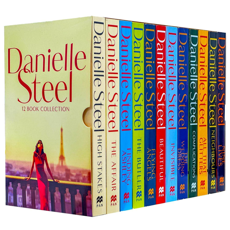 Danielle Steel Collection 12 Books Set (The Wedding Dress, All That Glitters, Neighbours, Nine Lives, Complications, Invisible, High Stakes, The Affair, Finding Ashley, The Butler & MORE!)