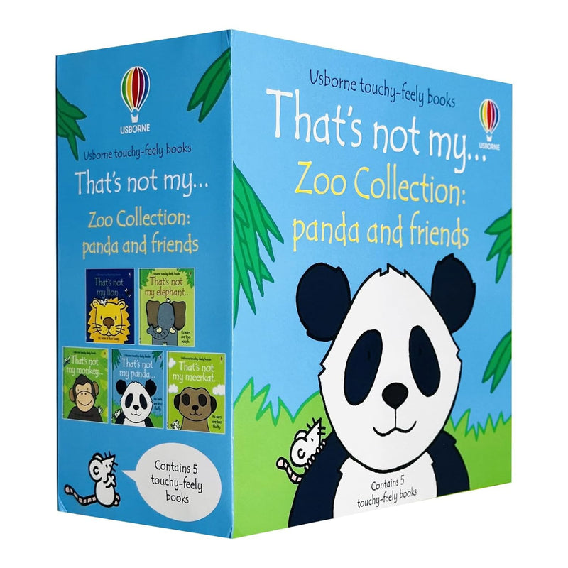 Usborne That's Not My Zoo Collection: Panda and Friends 5 Books Set (Elephant, Panda, Meerkat, Lion, Monkey)