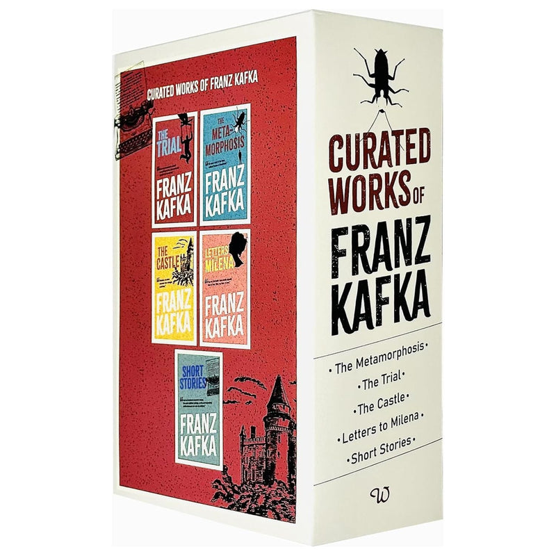 Curated Works of Franz Kafka 5 Books Collection Boxed Set (The Trial, Short Stories, Letters to Millena, The Castle & The Metamorphosis)