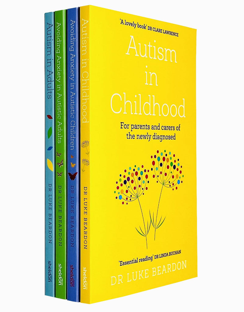 Luke Beardon Collection 4 Books Set (Autism in Adults, Autism in Childhood, Avoiding Anxiety in Autistic Adults, Avoiding Anxiety in Autistic Children)