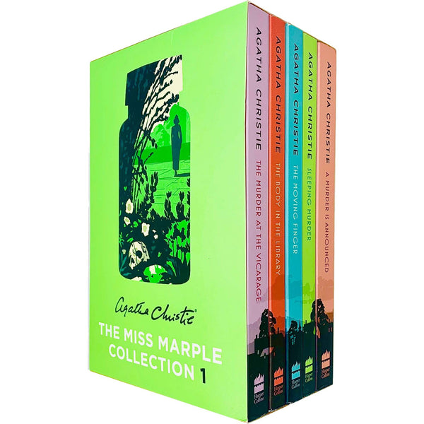 Miss Marple Mysteries Series Books 1 - 5 Collection Set by Agatha Christie (The Murder at the Vicarage, The Body in the Library, The Moving Finger, Sleeping Murder & A Murder is Announced)