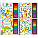 Fingerprint Activities 4 Books Collection Set (Under the Sea, Fingerprint Activities, Dinosaurs, Bugs)