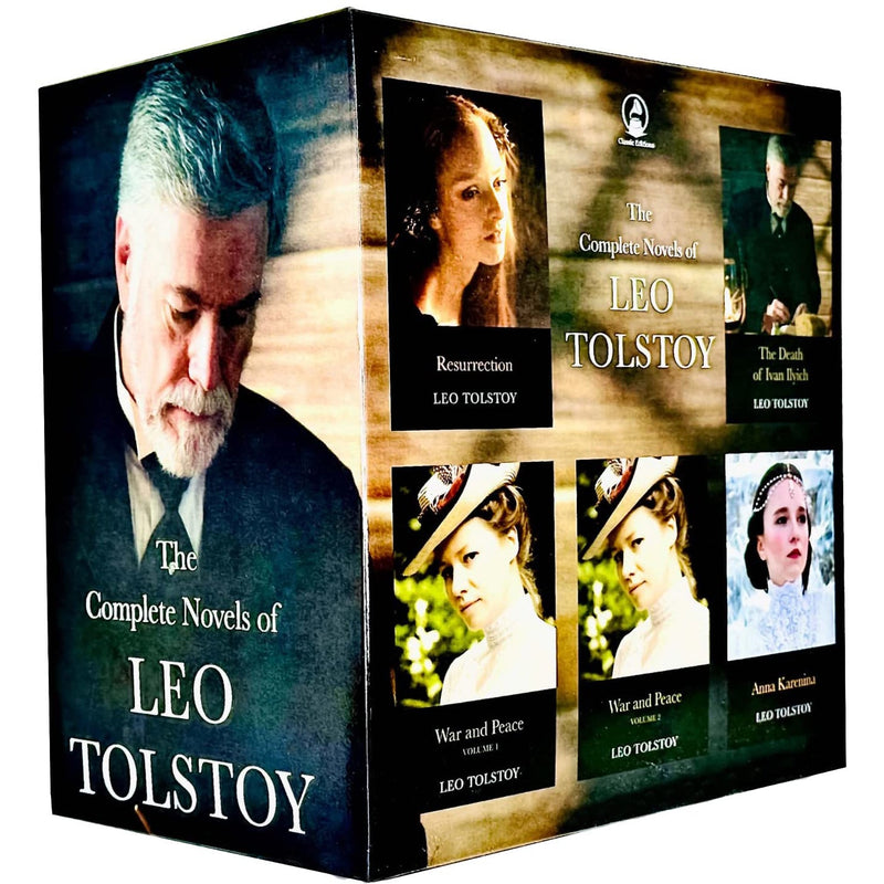 The Complete Novels of Leo Tolstoy: Classic Stories 5-Book Collection Box Set (Resurrection, Anna Karenina, The Death of Ivan Ilyich, War and Peace Volumes 1 & 2)