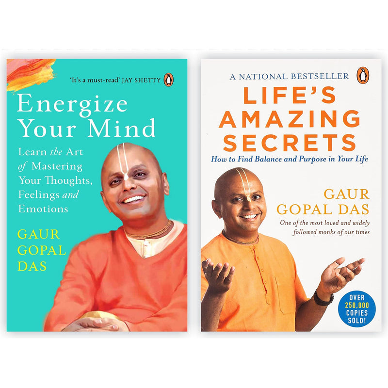 Gaur Gopal Das 2 Books Collection set (Life's Amazing Secrets, Energize Your Mind)