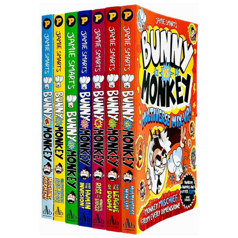 Bunny vs. Monkey - 7 Books Collection by Jamie Smart (Includes Bunny vs. Monkey, Supersonic Aye-aye, The Human Invasion, and more)