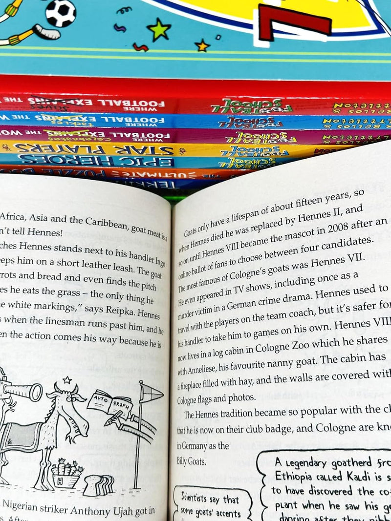 Football School The Fantastic Fan-Thology 10 Books Collection Box Set By Alex Bellos & Ben Lyttleton(Where Football Rules the World,Saves the World,Tackles the World,Celebrates, Star Players & More)