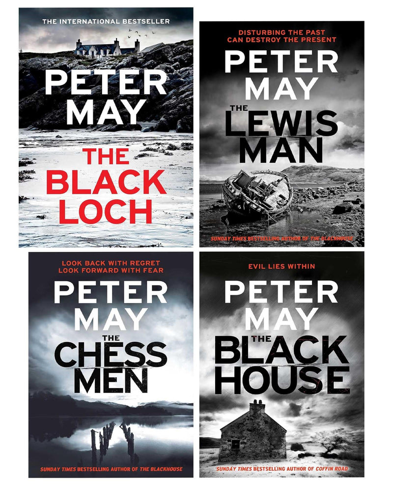 The Lewis Trilogy by Peter May 4 Books Collection Set (The Lewis Man, The Blackhouse, The Chessmen and The Black Loch [Hardback])