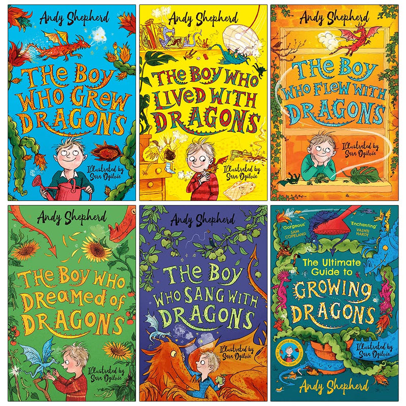 The Boy Who Grew Dragons Series – 6 Books Collection Set by Andy Shepherd (Includes: Boy Who Grew Dragons, Lived with Dragons, Flew with Dragons, Dreamed of Dragons, Sang with Dragons, Ultimate Guide to Growing Dragons)