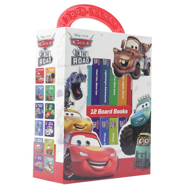 Disney Pixar Cars Lightning McQueen, Mater, and More! - My First Library Board Book Block 12-Book Set - First Words, Alphabet, Numbers, and More! Baby Books - PI Kids