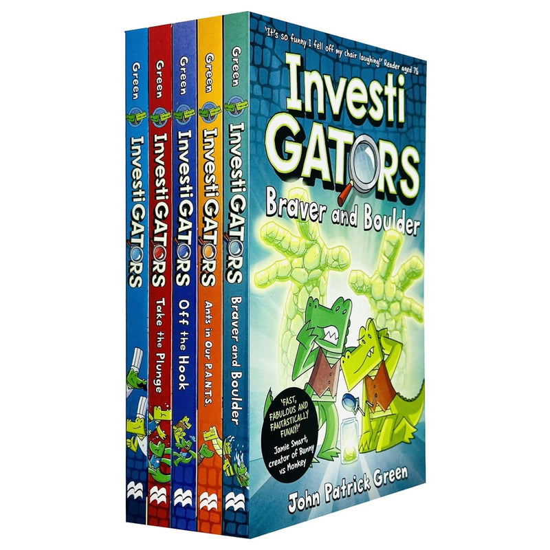 InvestiGators Series 4 Books Collection Box Set By John Patrick Green (InvestiGators, Take the Plunge, Off the Hook, Ants in Our P.A.N.T.S.)