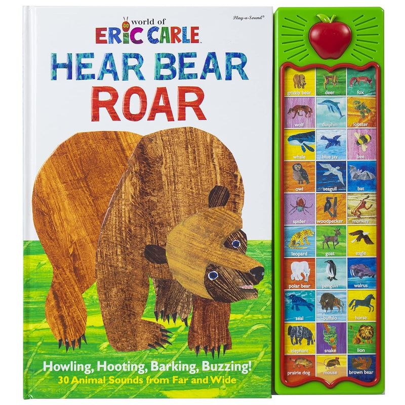 World of Eric Carle, Hear Bear Roar 30-Button Animal Sound Book - Great for First Words - PI Kids (The World of Eric Carle: Play-a-sound)