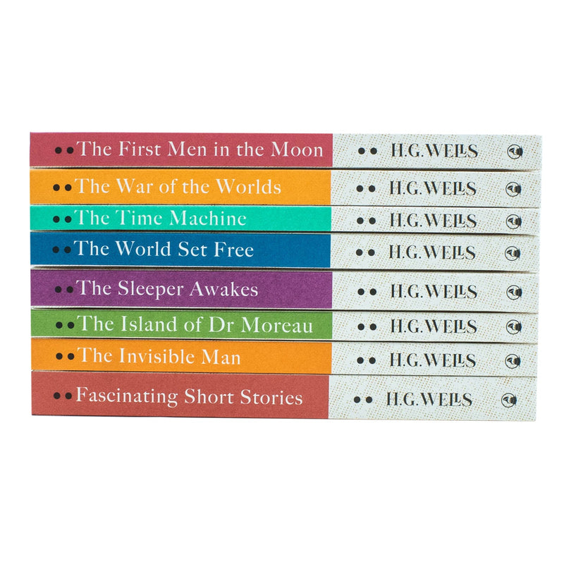 The Complete H. G Wells 8 Books Hardback Collection Set: (The First Men on the Moon, The Island of Dr Moreau, The Invisible Man, The War of the Worlds and Other Short Stories)