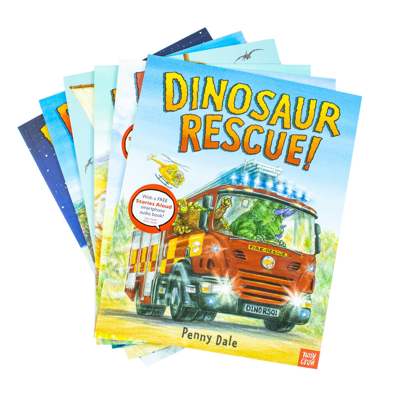 Penny Dale's Dinosaurs Series 6 Books Set With a Free Stories Audio Book! (Dinosaur Dig!, Dinosaur Zoom!, Dinosaur Rocket!, Dinosaur Pirates!, Dinosaur Farm! & Dinosaur Rescue!)