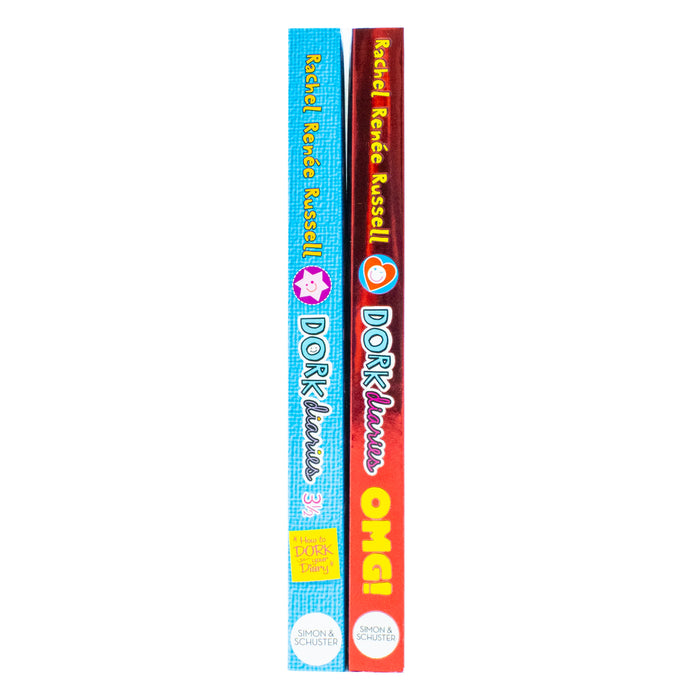 Dork Diaries 2 Books Collection Set by Rachel Renee Russell (Dork Diaries OMG: All About Me Diary & Dork Diaries 3 half : How to Dork Your Diary)