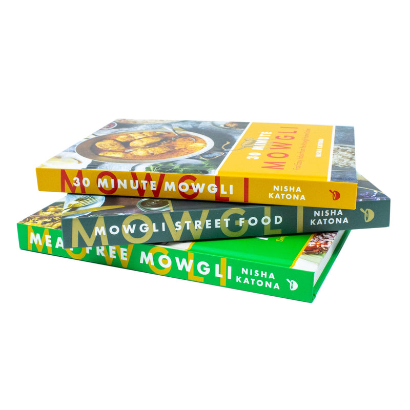 Nisha Katona Mowgli Cookbooks Series 3 Books Collection Set (30 Minute Mowgli, Mowgli Street Food, Meat Free Mowgli)