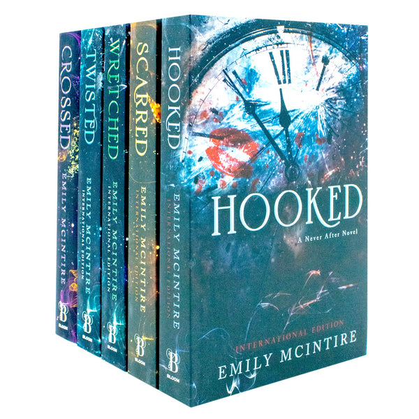 Never After Series Books 1 -5 Collection Set by Emily McIntire (Hooked, Scarred, Wretched, Twisted & Crossed)