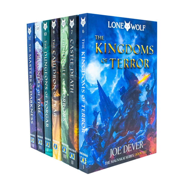 Lone Wolf Series Books 6 - 12 Collection Set by Joe Dever (The Kingdoms of Terror, Castle Death, The Jungle of Horrors, Cauldron of Fear, Dungeons of Torgar, Prisoners of Time & Masters of Darkness)