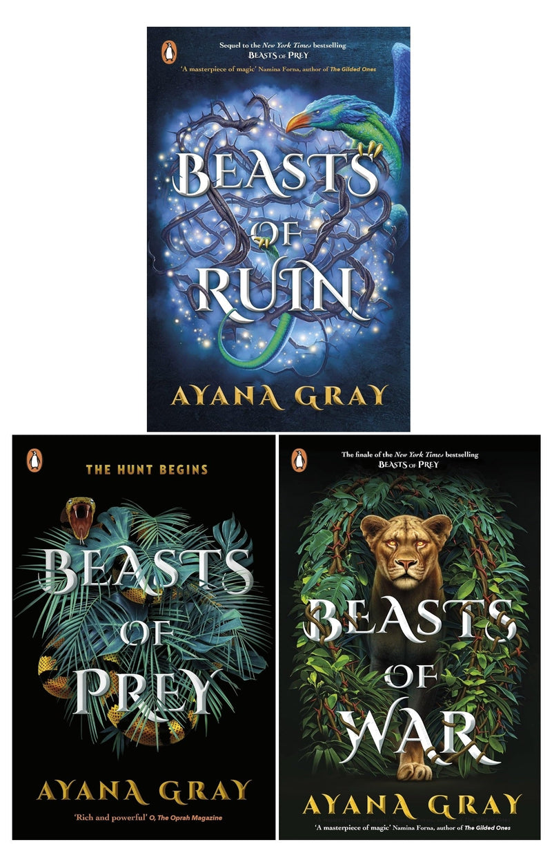 Ayana Gray Beasts of Prey Series 3 Books Collection Set (Beasts of Prey, Beasts of Ruin, Beasts of War)