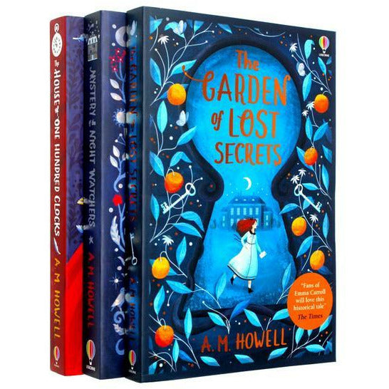 A.M. Howell's 3-Book Set (The House of One Hundred Clocks, The Garden of Lost Secrets, The Mystery of the Night Watchers)