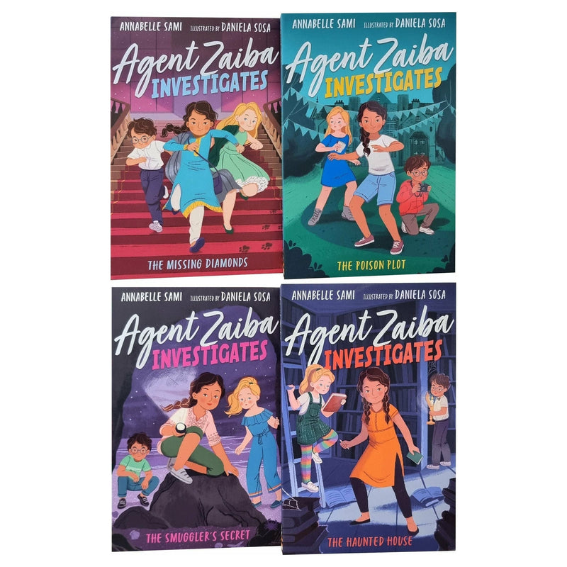 Agent Zaiba Investigates: 4-Book Collection (Including The Missing Diamonds, The Poison Plot, The Haunted House, The Smuggler's Secret)