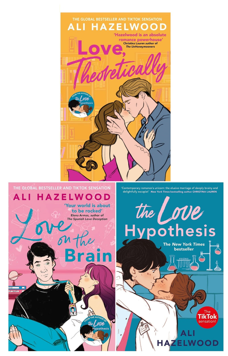 Ali Hazelwood Collection 3 Books Set (Love, Theoretically, The Love Hypothesis, Love on the Brain)