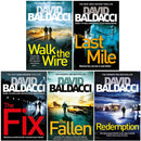 David Baldacci's Amos Decker Series: 5 Books Collection Set (Walk the Wire, The Last Mile, The Fix, The Fallen, Redemption)